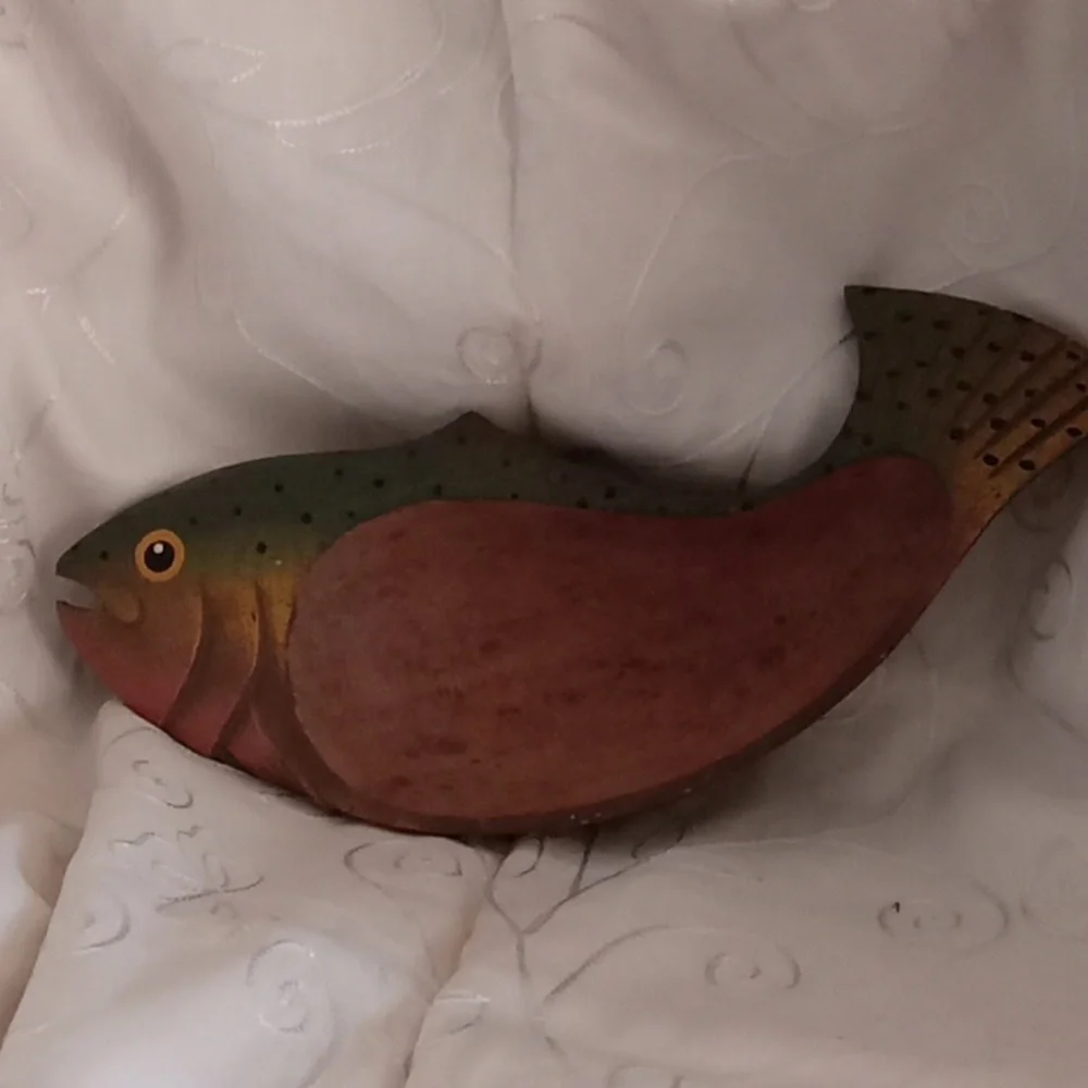Trout What Not Tray And Log Cabin Storage Container